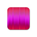 Fuchsia Ombre Color  Rubber Square Coaster (4 pack) 