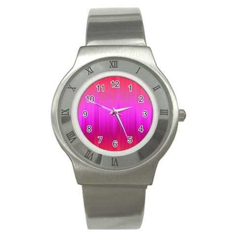 Fuchsia Ombre Color  Stainless Steel Watch from ArtsNow.com Front