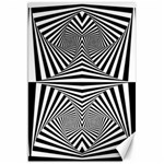 Black and White Stripes Canvas 20  x 30 