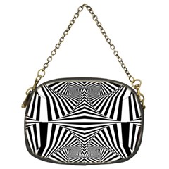 Black and White Stripes Chain Purse (Two Sides) from ArtsNow.com Back
