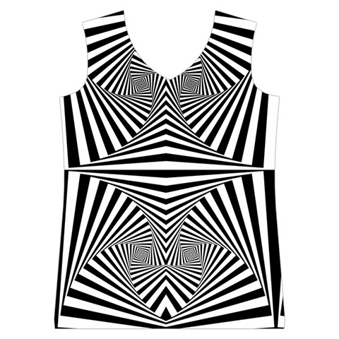 Black and White Stripes Women s Basketball Tank Top from ArtsNow.com Front