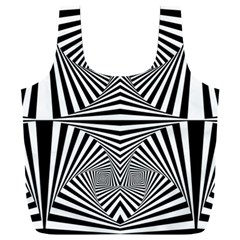 Black and White Stripes Full Print Recycle Bag (XXXL) from ArtsNow.com Back