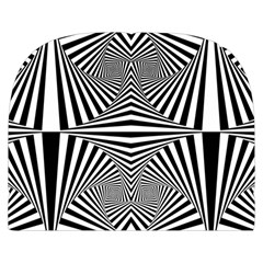 Black and White Stripes Makeup Case (Small) from ArtsNow.com Front