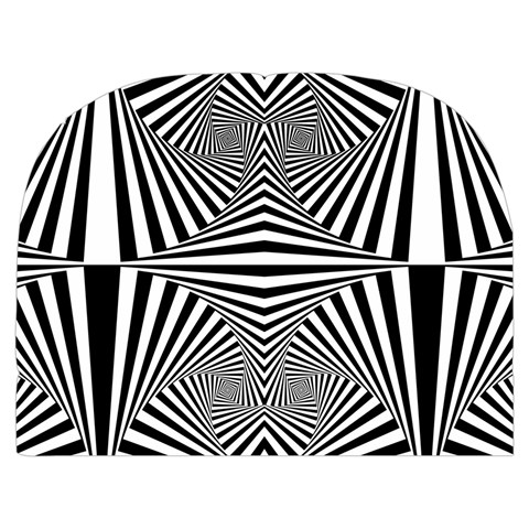 Black and White Stripes Makeup Case (Medium) from ArtsNow.com Front