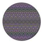 Boho Hearts and Flowers Round Mousepads
