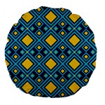 Geometric Abstract Diamond Large 18  Premium Flano Round Cushions
