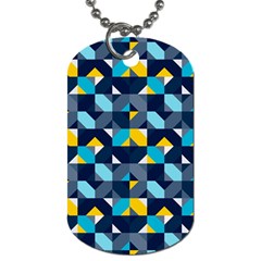 Geometric Hypnotic Shapes Dog Tag (Two Sides) from ArtsNow.com Front