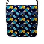 Geometric Hypnotic Shapes Flap Closure Messenger Bag (L)