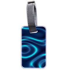 Blue Wavy Luggage Tag (two sides) from ArtsNow.com Front