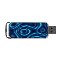 Blue Wavy Portable USB Flash (Two Sides) from ArtsNow.com Front