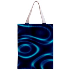 Blue Wavy Zipper Classic Tote Bag from ArtsNow.com Back