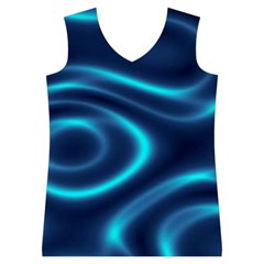 Blue Wavy Women s Basketball Tank Top from ArtsNow.com Front
