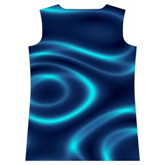 Blue Wavy Women s Basketball Tank Top from ArtsNow.com Back