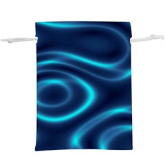 Blue Wavy  Lightweight Drawstring Pouch (XL) from ArtsNow.com Back