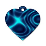 Blue Wave 2 Dog Tag Heart (One Side)