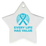 Child Abuse Prevention Support  Ornament (Star)