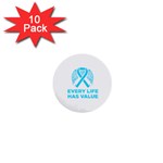 Child Abuse Prevention Support  1  Mini Buttons (10 pack) 