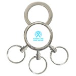 Child Abuse Prevention Support  3-Ring Key Chain