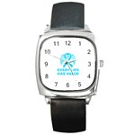 Child Abuse Prevention Support  Square Metal Watch