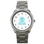 Child Abuse Prevention Support  Sport Metal Watch