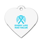 Child Abuse Prevention Support  Dog Tag Heart (One Side)