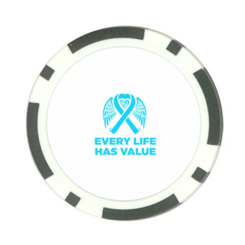 Child Abuse Prevention Support  Poker Chip Card Guard (10 pack) from ArtsNow.com Front