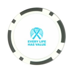 Child Abuse Prevention Support  Poker Chip Card Guard (10 pack) from ArtsNow.com Back