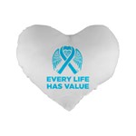 Child Abuse Prevention Support  Standard 16  Premium Heart Shape Cushions