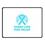 Child Abuse Prevention Support  Double Sided Fleece Blanket (Small) 