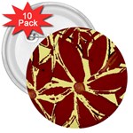 Flowery Fire 3  Buttons (10 pack) 
