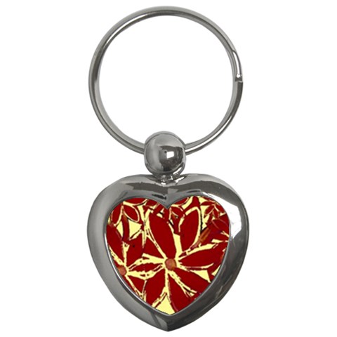 Flowery Fire Key Chain (Heart) from ArtsNow.com Front