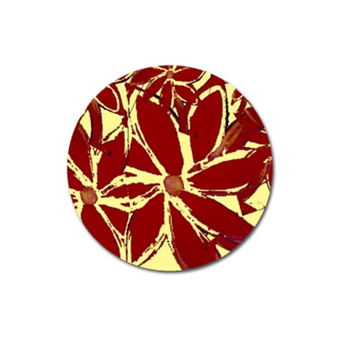 Flowery Fire Magnet 3  (Round) from ArtsNow.com Front