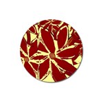 Flowery Fire Magnet 3  (Round)