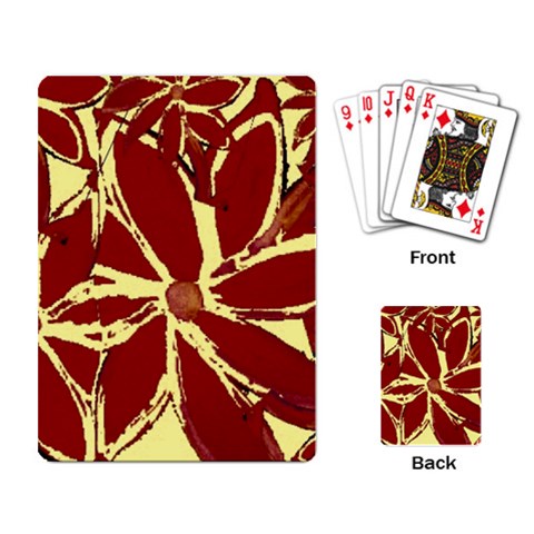 Flowery Fire Playing Cards Single Design (Rectangle) from ArtsNow.com Back