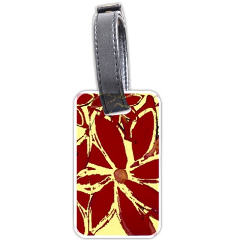 Flowery Fire Luggage Tag (one side) from ArtsNow.com Front