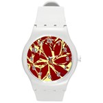 Flowery Fire Round Plastic Sport Watch (M)
