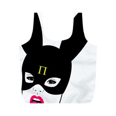 Bunny Girl Mask Full Print Recycle Bag (M) from ArtsNow.com Front