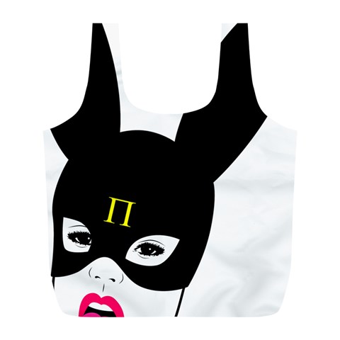 Bunny Girl Mask Full Print Recycle Bag (L) from ArtsNow.com Front