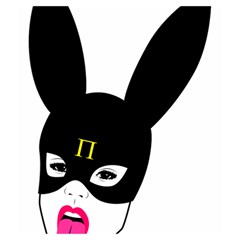 Bunny Girl Mask Drawstring Pouch (Medium) from ArtsNow.com Back