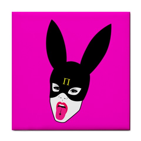 Bunny Girl Mask Ceramic Tile from ArtsNow.com Front