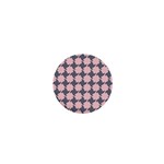 Retro Pink And Grey Pattern 1  Mini Buttons