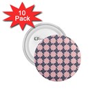 Retro Pink And Grey Pattern 1.75  Buttons (10 pack)
