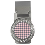 Retro Pink And Grey Pattern Money Clips (CZ) 