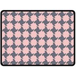 Retro Pink And Grey Pattern Fleece Blanket (Large) 