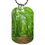 In the forest the fullness of spring, green, Dog Tag (One Side)