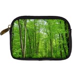 In the forest the fullness of spring, green, Digital Camera Leather Case