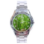 In the forest the fullness of spring, green, Stainless Steel Analogue Watch