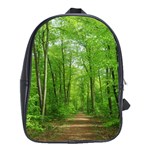 In the forest the fullness of spring, green, School Bag (XL)