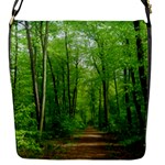 In the forest the fullness of spring, green, Flap Closure Messenger Bag (S)