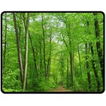 In the forest the fullness of spring, green, Double Sided Fleece Blanket (Medium) 